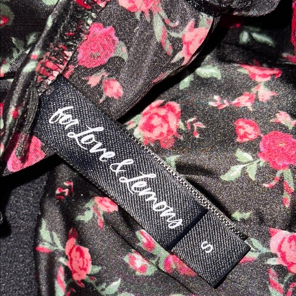 For Love & Lemons Melrose Satin Rose Mini Dress - Picture 7 of 8